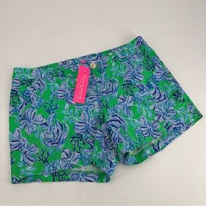 Lilly Pulitzer Callahan Stretch Shorts Keepin In Reel 14 NEW